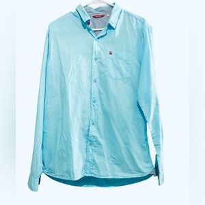 havainas, long sleeve Women's long sleeve button down shirt,Size S 100%